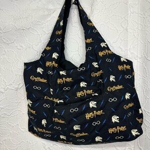 Harry Potter Gryffindor Library Tote Bag Purse Handmade with Pocket on Front